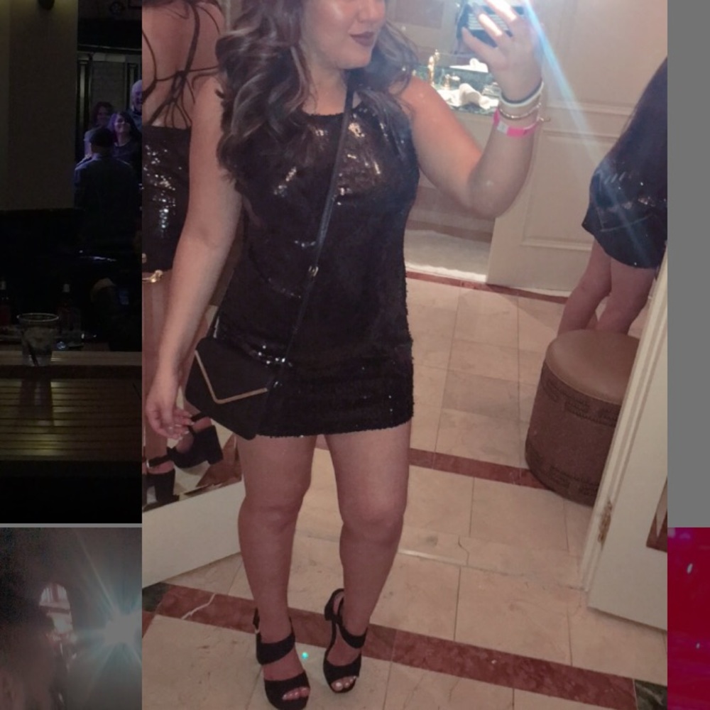 Black Sequin Dress